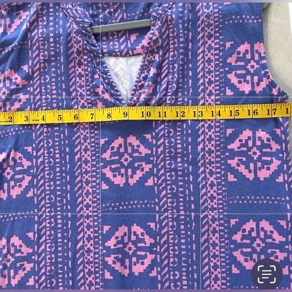 Tori Richard Dress Size Small Pink Purple Sleeveless Modal Spandex Pullover - Picture 3 of 8